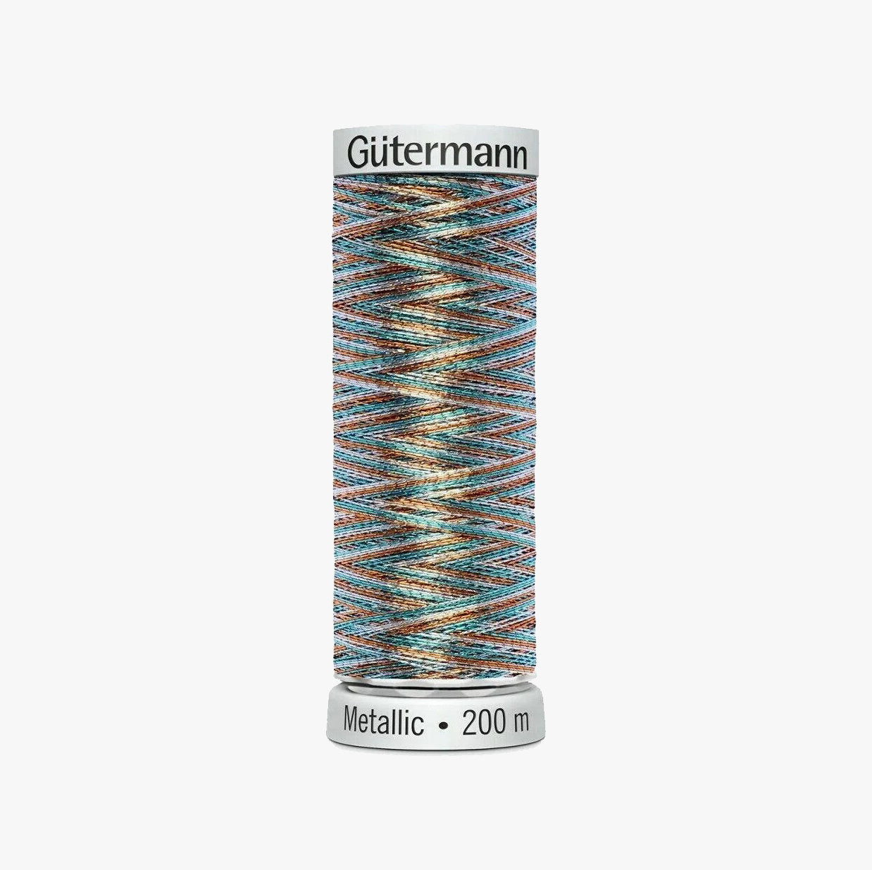7028 Gutermann Metallic Thread 200m - Metallic Effect for Decorative Seams and Machine Embroidery
