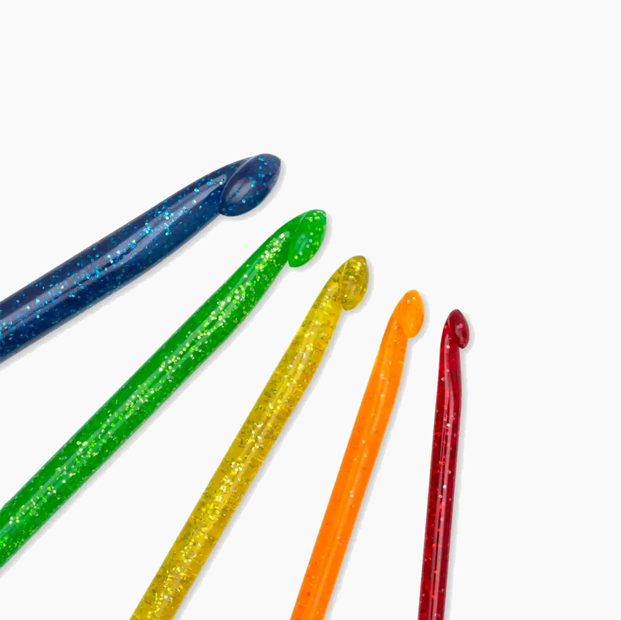 Juego de ganchillos con purpurina Pop de Prym 218599 - 5 piezas para manualidades