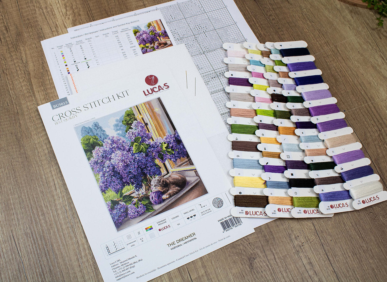 Kit de Punto de Cruz. El Gatito Soñador - Luca-S BU5015