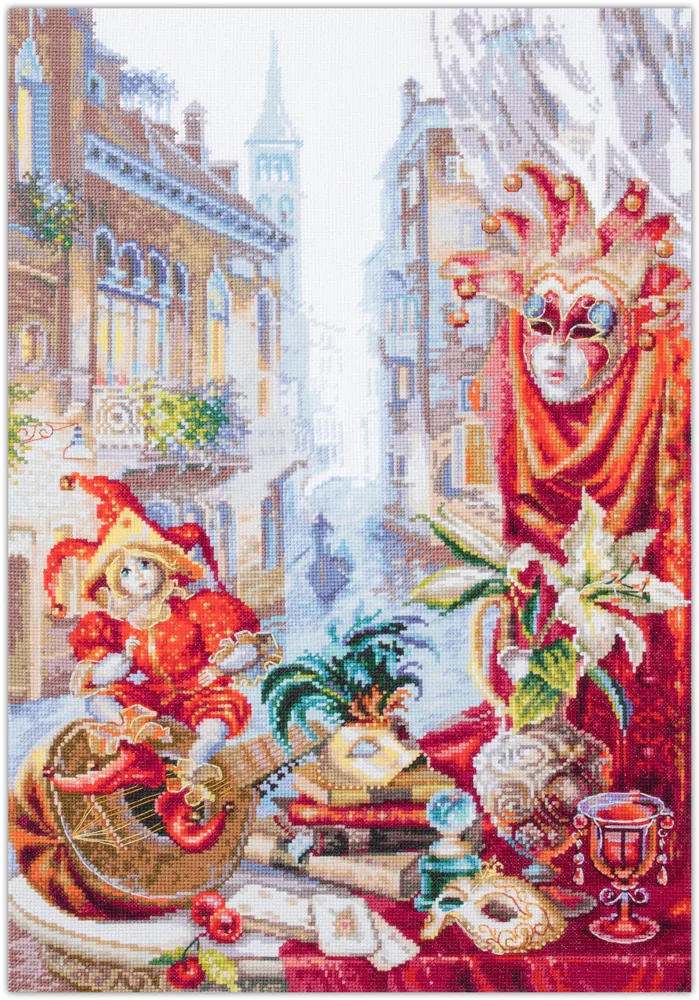 Kit de Punto de Cruz. 528-555 Carnaval de Venecia. Magic Needle