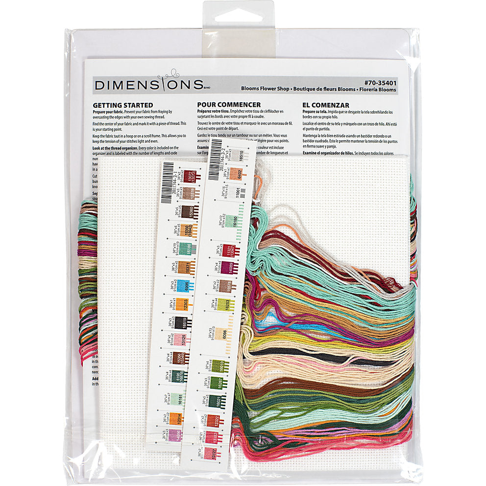 Kit de punto de cruz. Florería 70-35401 Dimensions