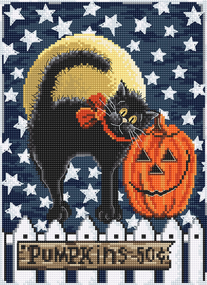 Kit de Punto de Cruz "No seas un gato miedoso" - LETISTITCH L8039