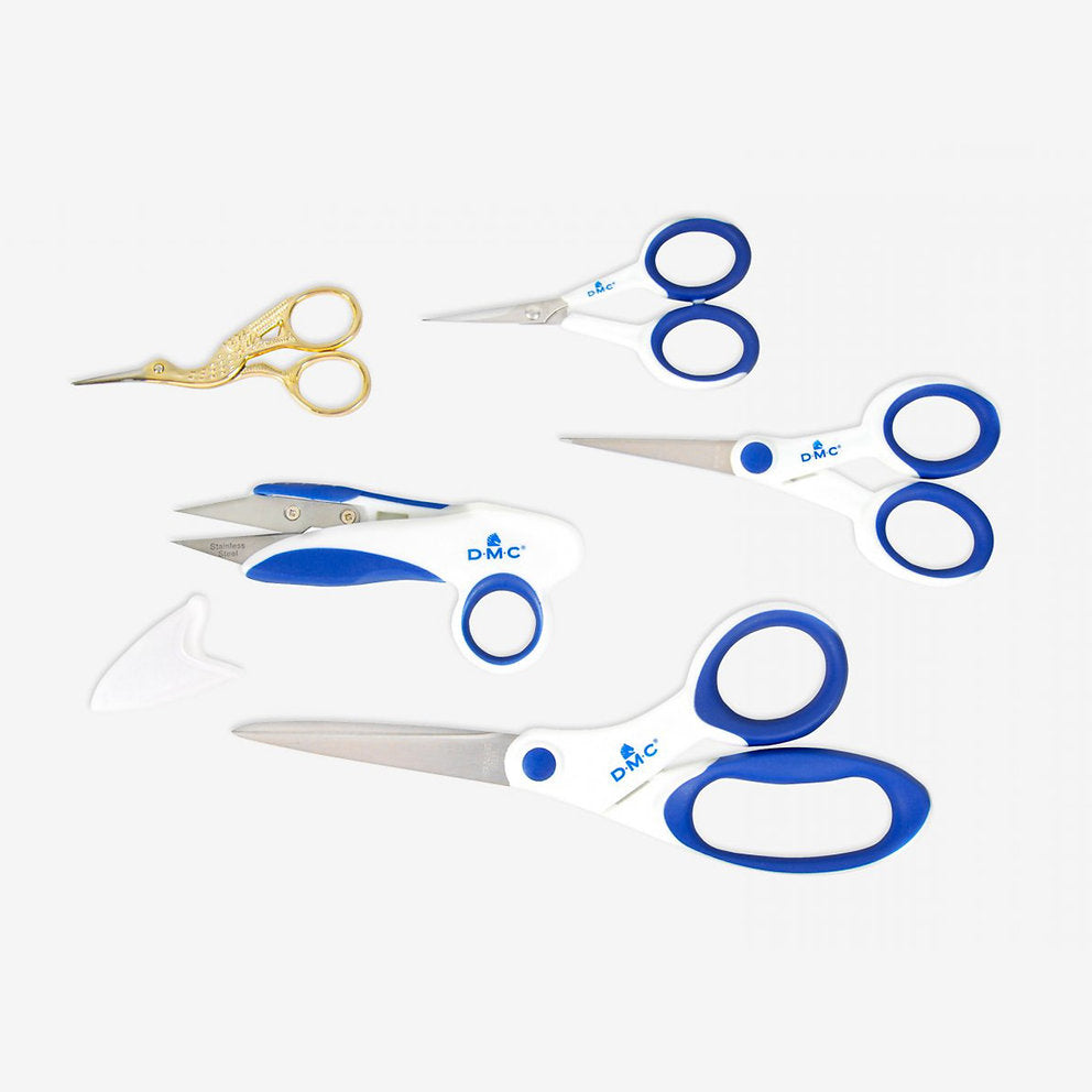 Kit of 5 stainless steel embroidery scissors from DMC U1951