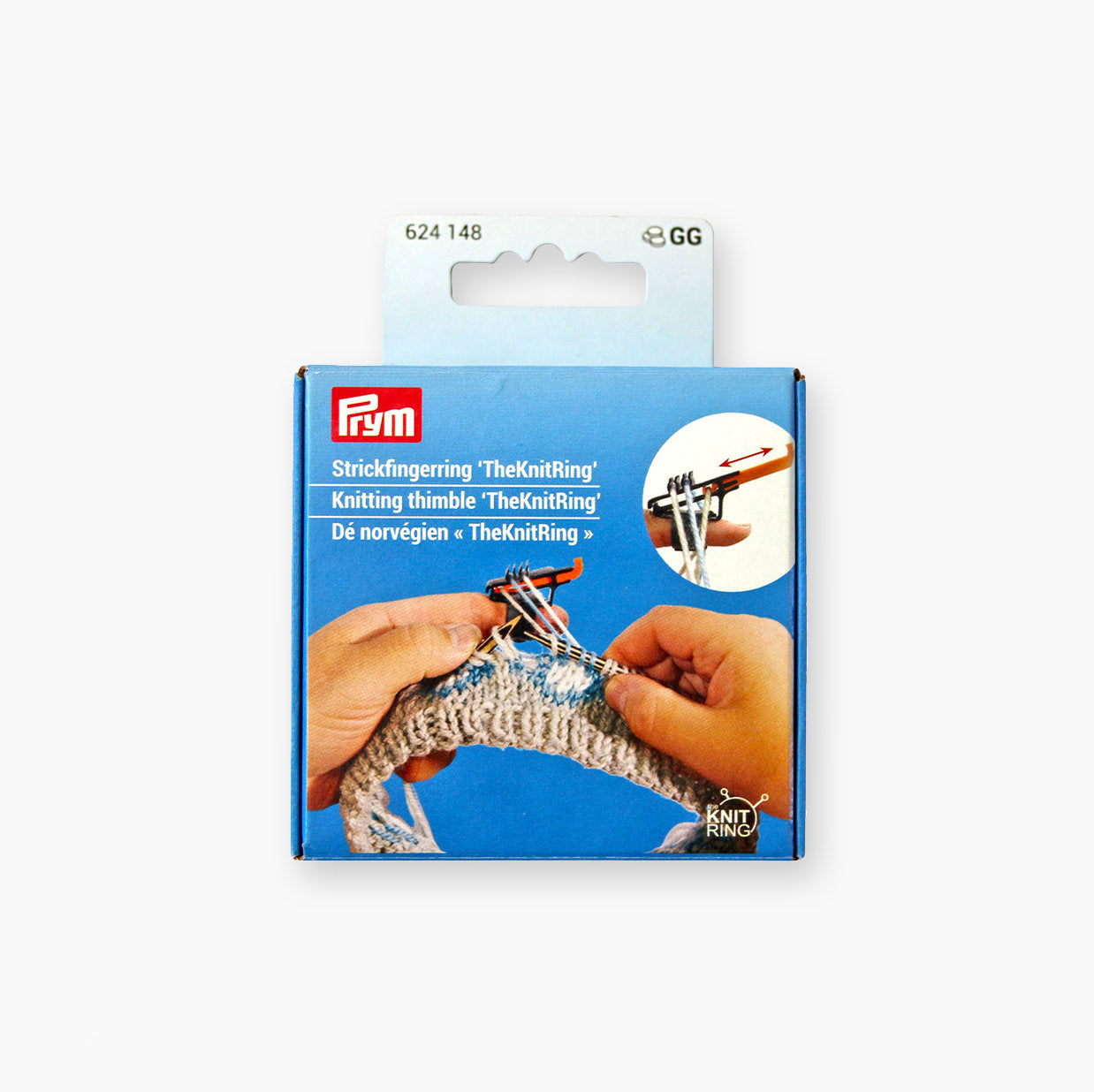 Dedal para tejer TheKnitRing de Prym 624148 - Herramienta práctica para patrones de múltiples colores
