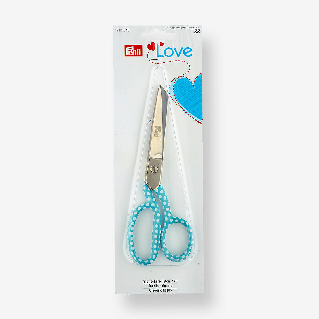 Tijeras de costura Prym Love de 18 cm - ideales para cortar tejido y hacer costura