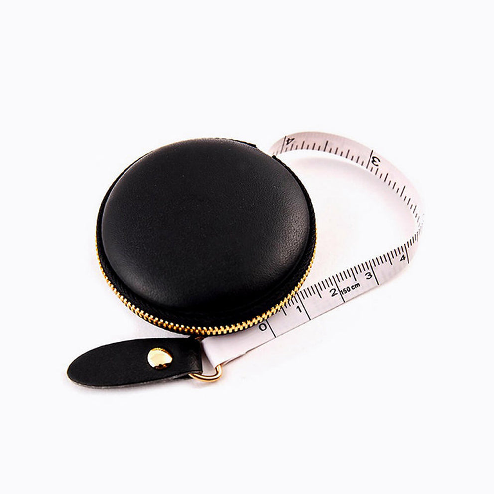 150 cm Schwarzes Maßband Minisaum Gold 253.HG