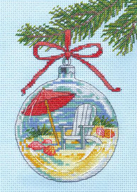 Kit de punt de cruz. Beach Ornament 70-09001 Dimensions