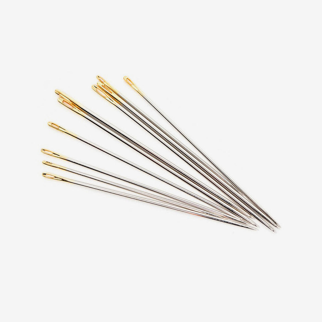 Nº 5, 7, 10 Agujas de Coser a mano Sharps Ojo Dorado - Hemline Gold