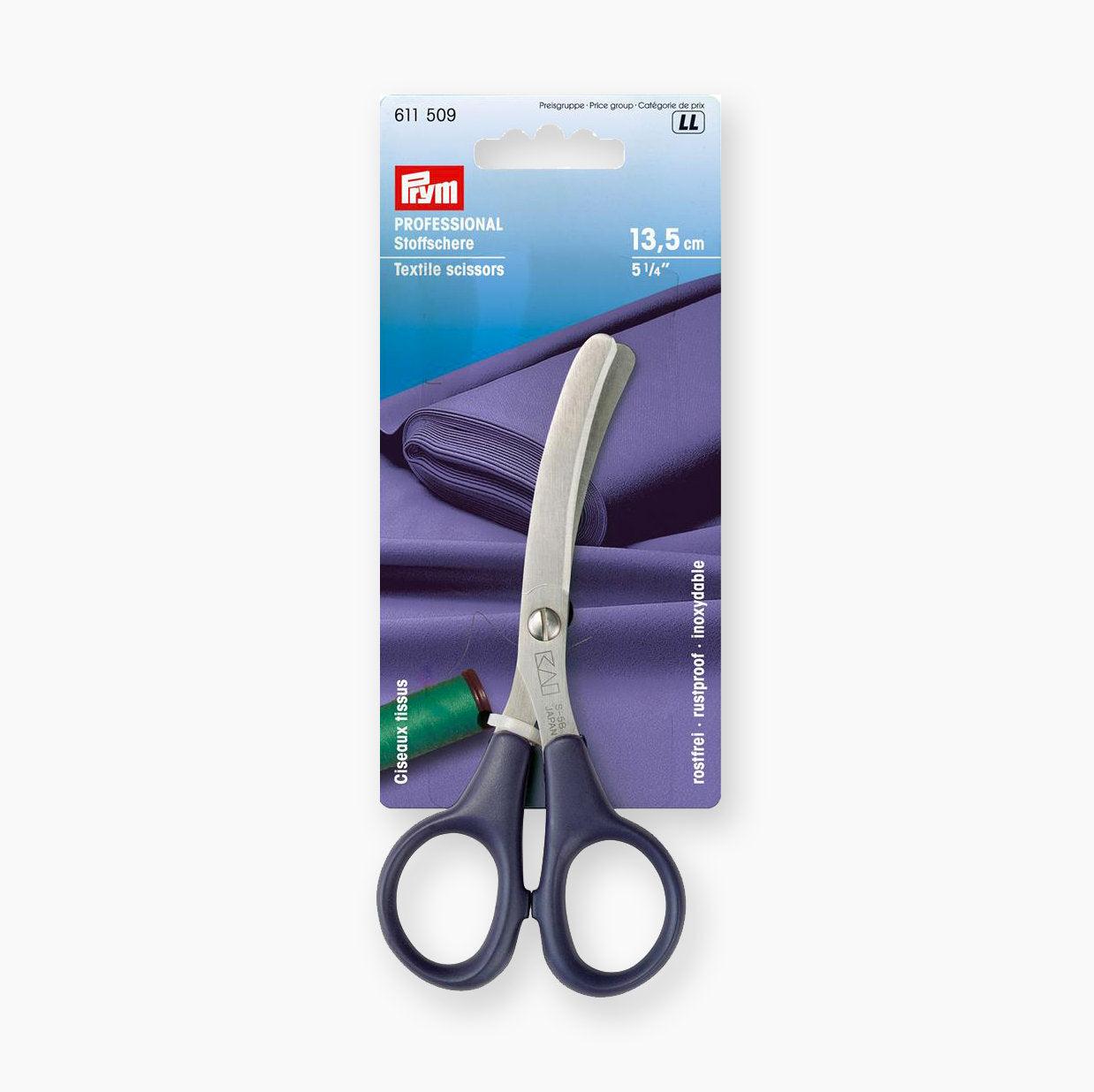 Prym 611509 13,5 cm gebogene Stoffschere für präzise und glatte Schnitte
