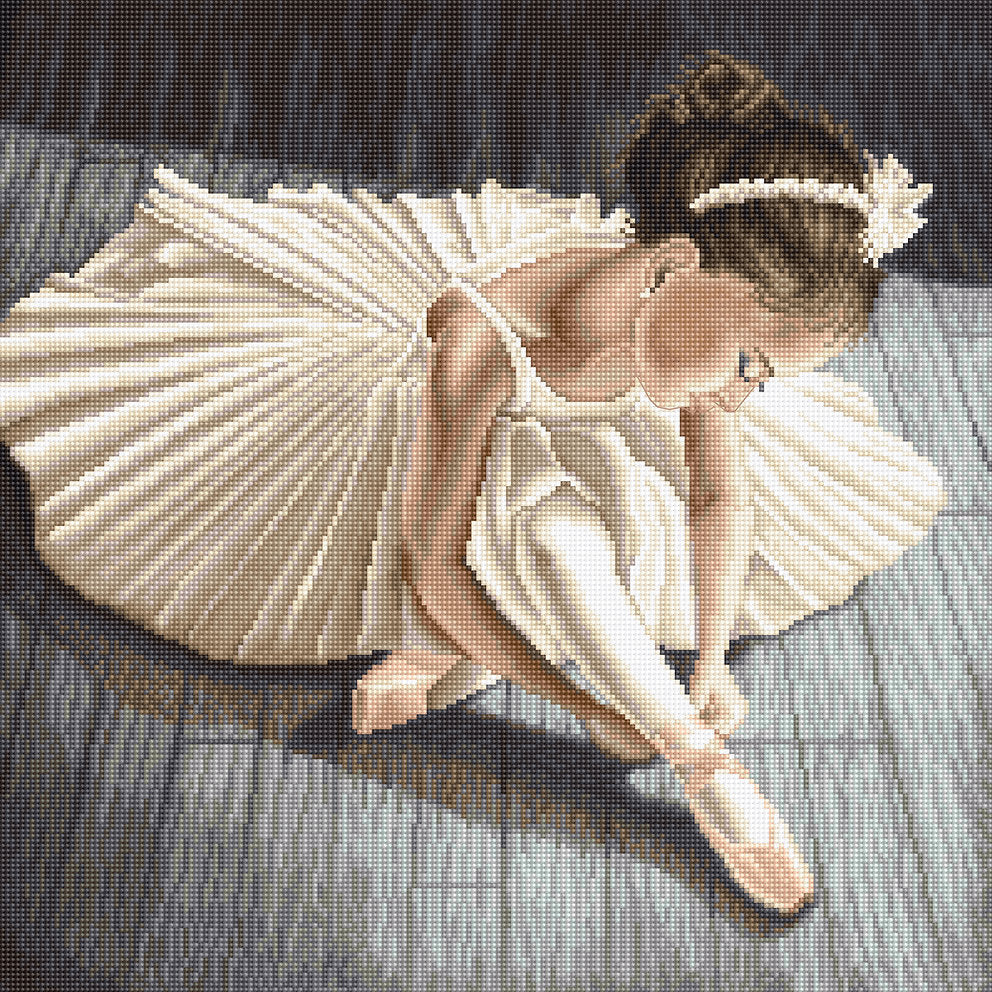 Kit de punto de cruz de bailarina pequeña de LETISTITCH - L8037