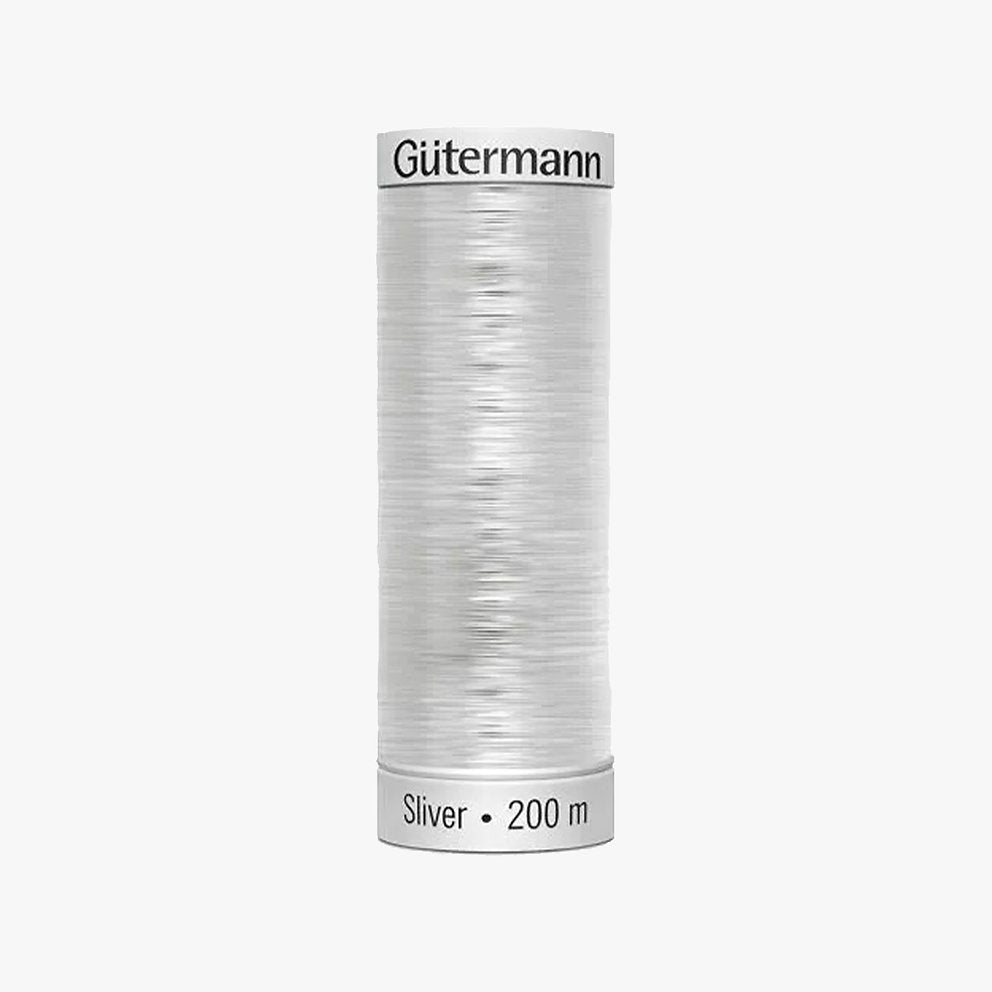 8021 Gütermann SLIVER-Garn mit Silber-Metallic-Effekt 200 m zum Sticken und Nähen