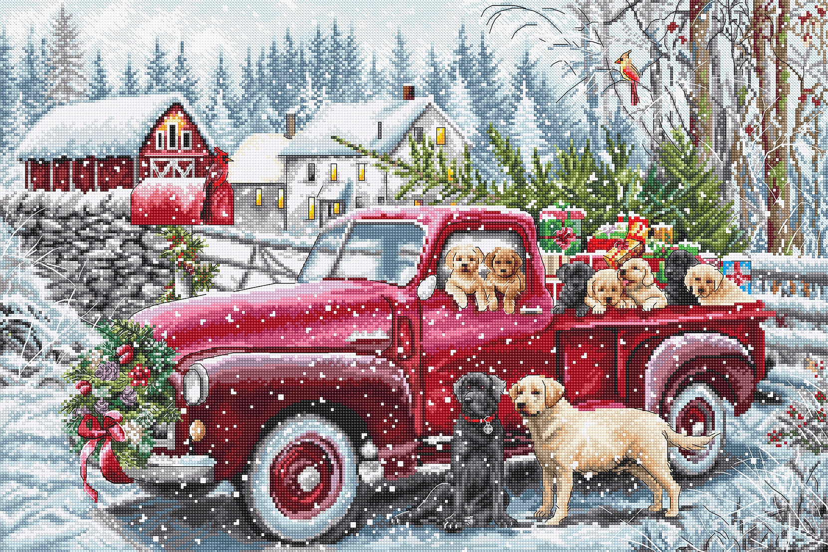 Kreuzstich-Kit. L8014 Weihnachtslieferung - LETISTITCH