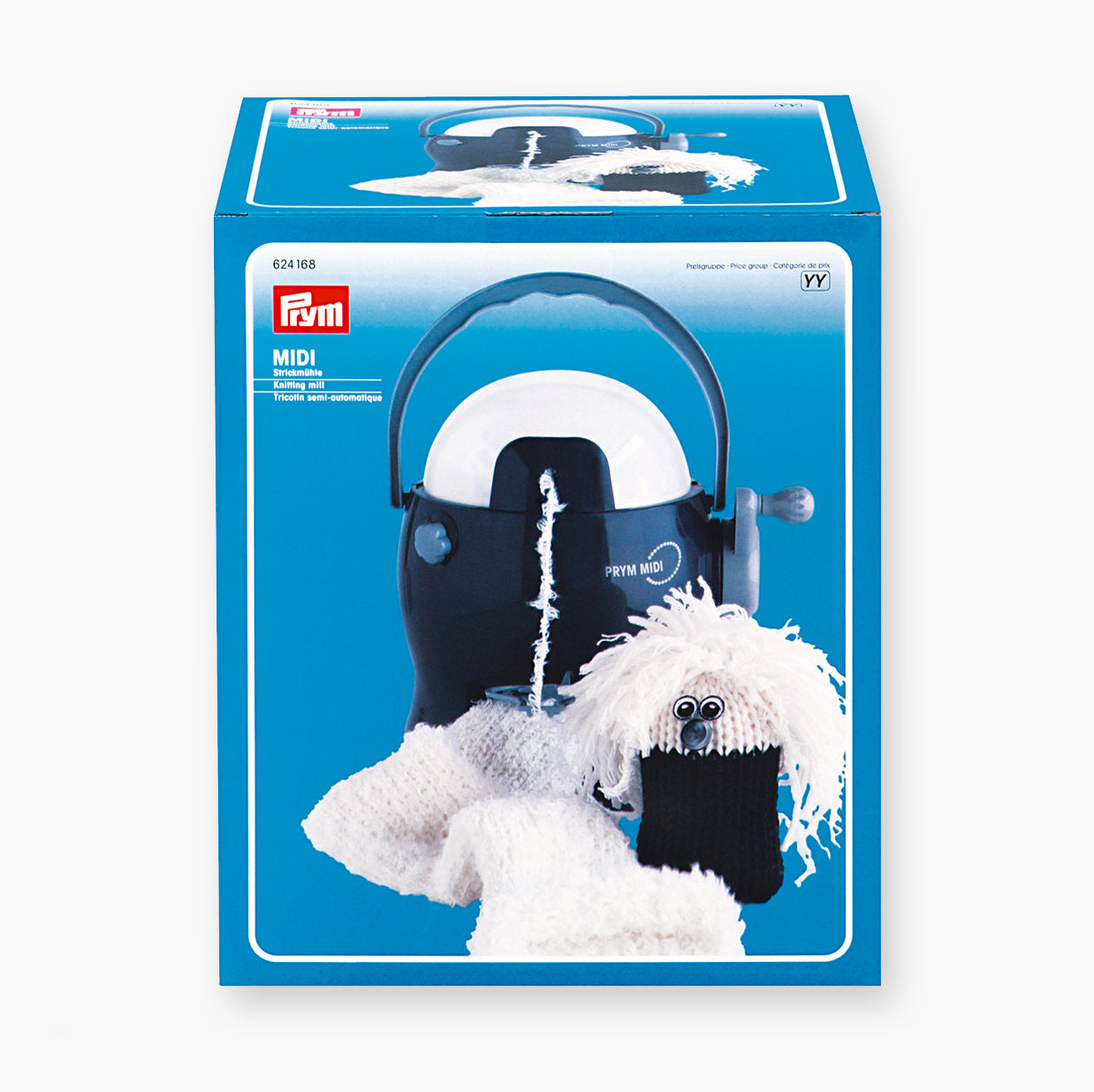 Prym 624168 Blue MIDI Knitting Mill for Tube Knitting - Semi-Automatic Knitting Tool for Beginners and Experts