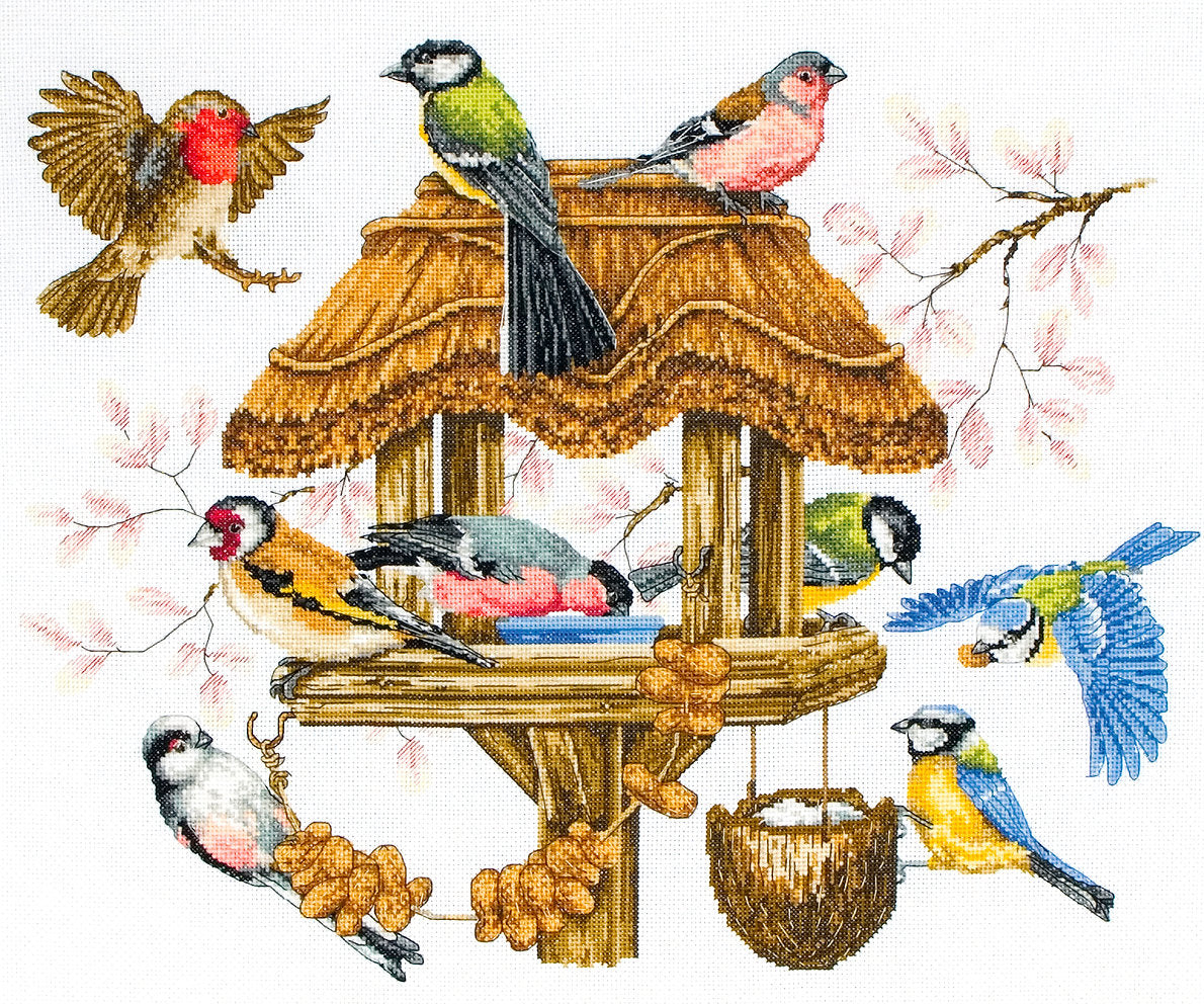 Kit de punto de cruz. APC942 Bird Table - Anchor