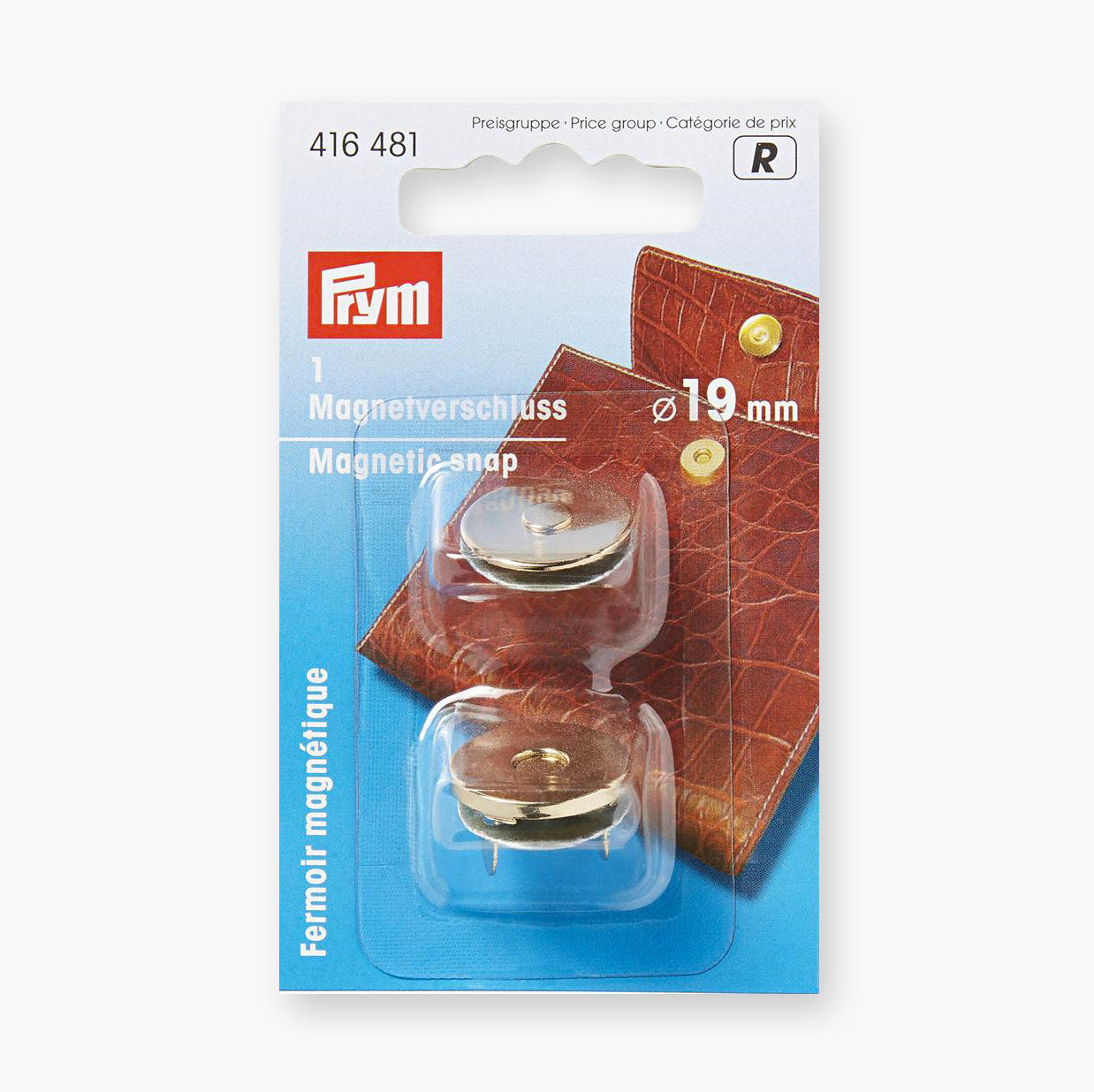 Cierres magnéticos dorados de alta calidad de 19mm de Prym 416481 para bolsos y mochilas elegantes