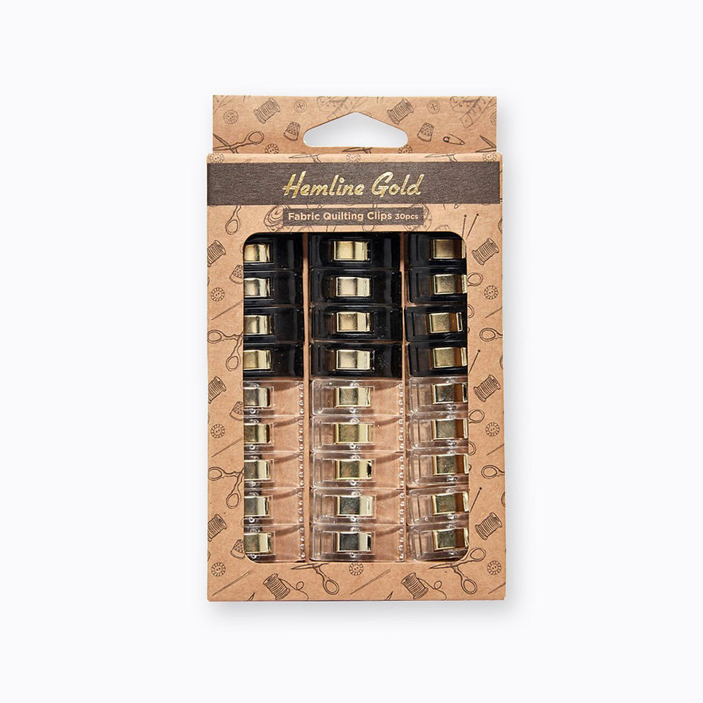 30 Clips de Costura Pequeñas Hemline Gold