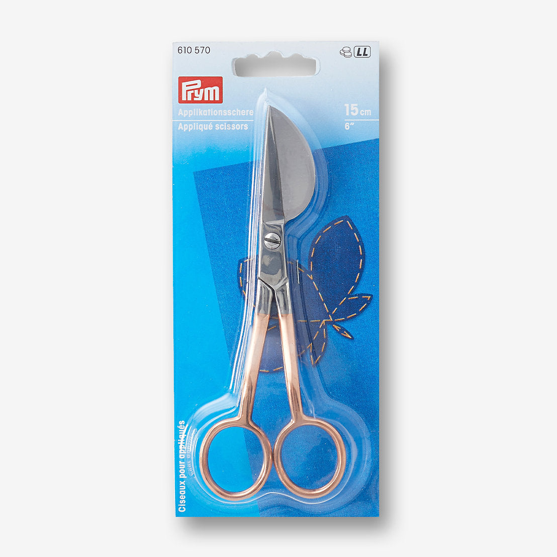 Tijeras para aplicaciones de precisión de 15 cm en oro rosa Prym