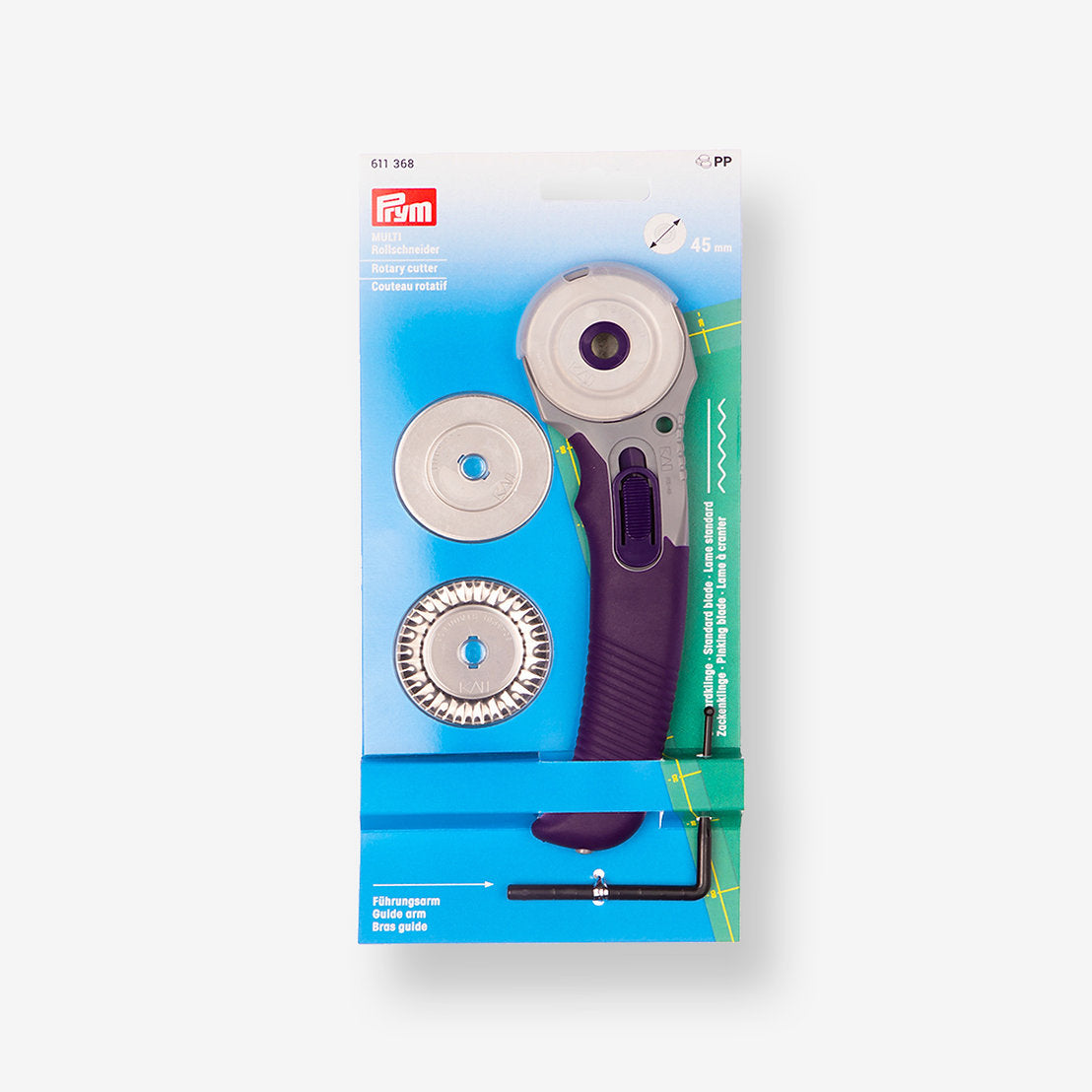 Prym 611368 Multipurpose Circular Cutter + 3 Knives - Ideal for Quilting and Patchwork