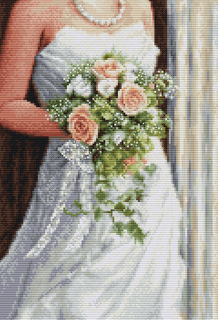 Kit de Punto de Cruz La Novia - BU5023 Luca-S | Bordado para bodas y eventos especiales