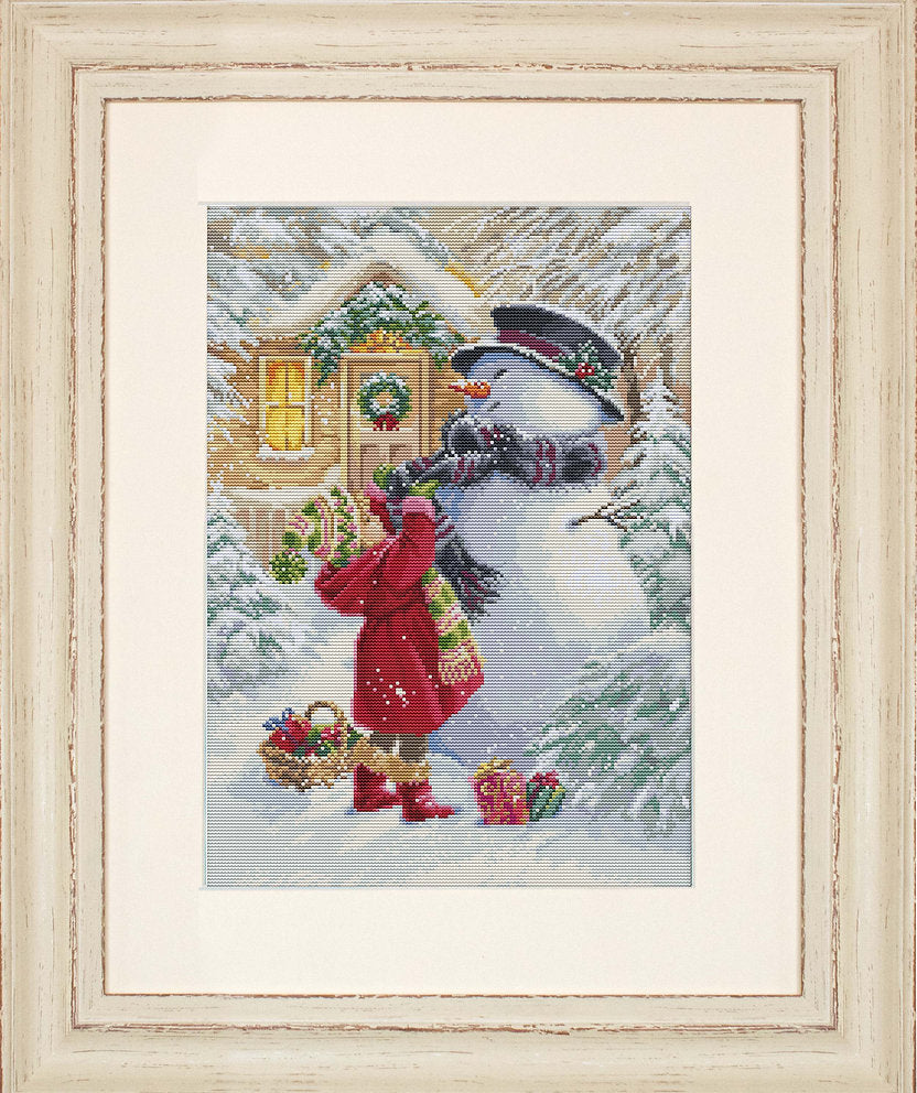 Kit de Punto de Cruz La Niña con Regalos - Luca-S BU5018