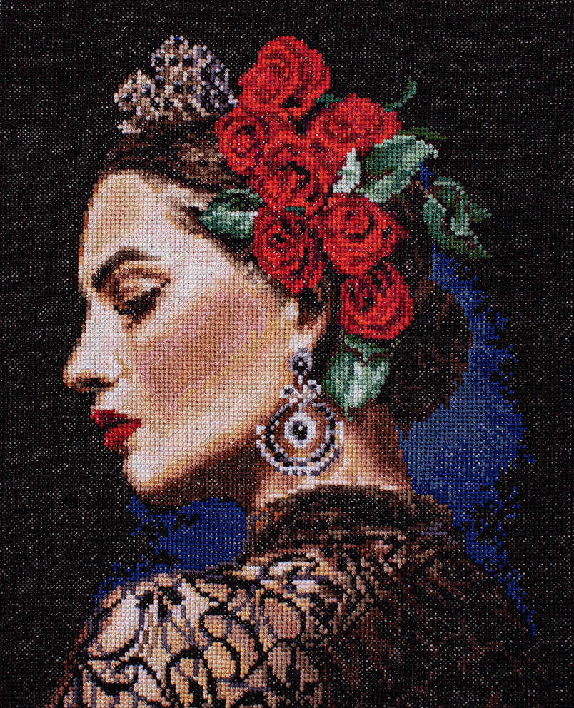 Kit de Punto de Cruz LETISTITCH Musa - L8029 - Tela Aida 16 ct. Zweigart - Hilos mouliné Anchor 100% algodón - Calidad Premium