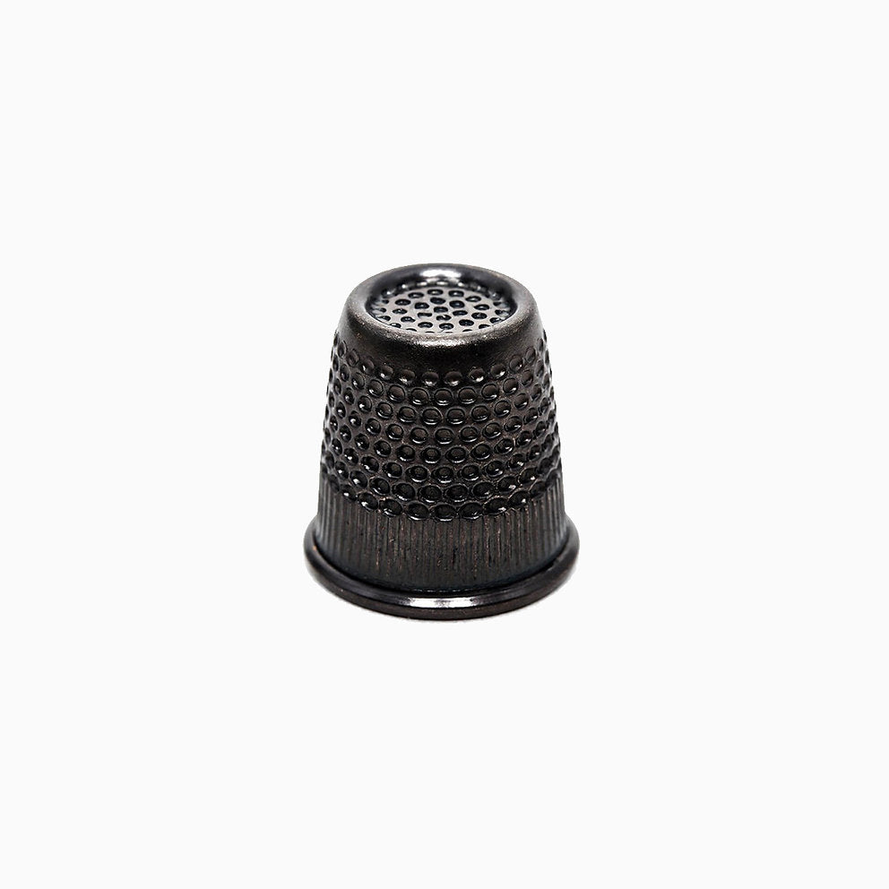Fingerhut (L) Schwarz vernickelt Premium Saum Gold 300.L.HG