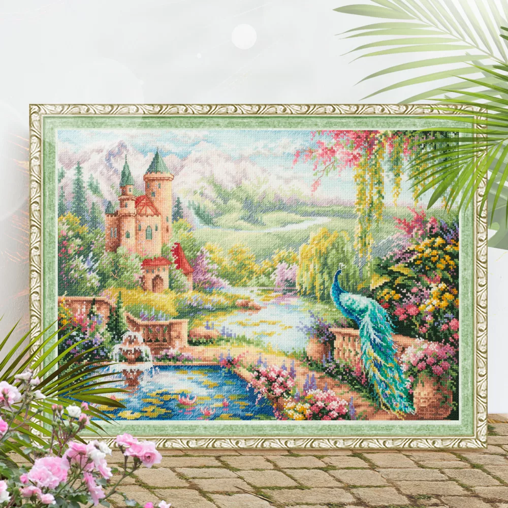 Kreuzstich-Kit. 550-763 Königlicher Garten. Magische Nadel