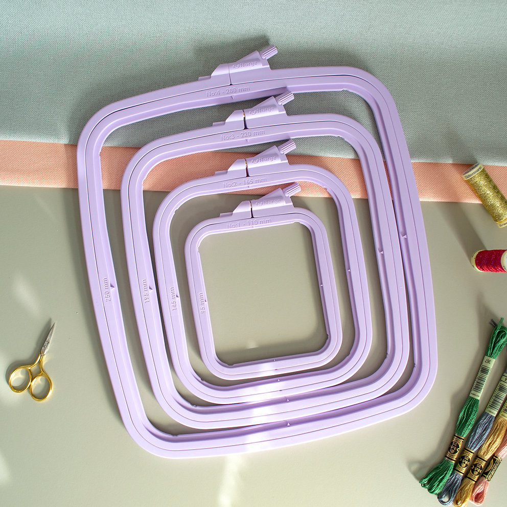 Nurge Bastidor Cuadrado VIOLETA de Plastico - 4 Medidas