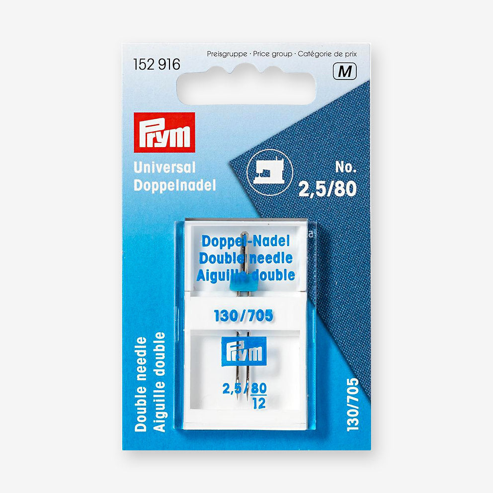 Doppelnadel für Prym 130/705 Nähmaschine Nr. 80 2,5 mm