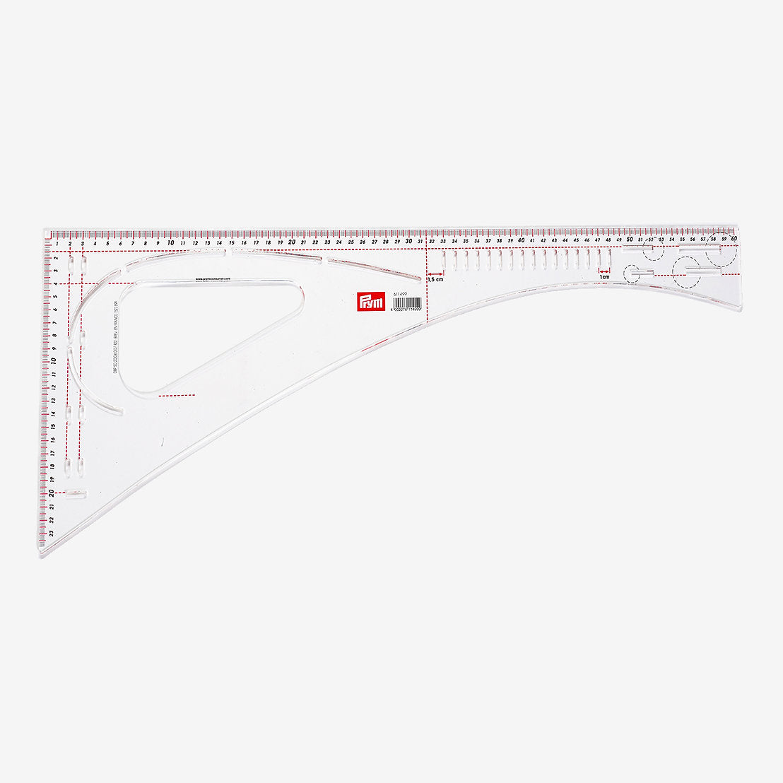 Regla de Modista Escuadra para Sastres Prym 611499 - Ideal para Marcado y Diseño de Patrones