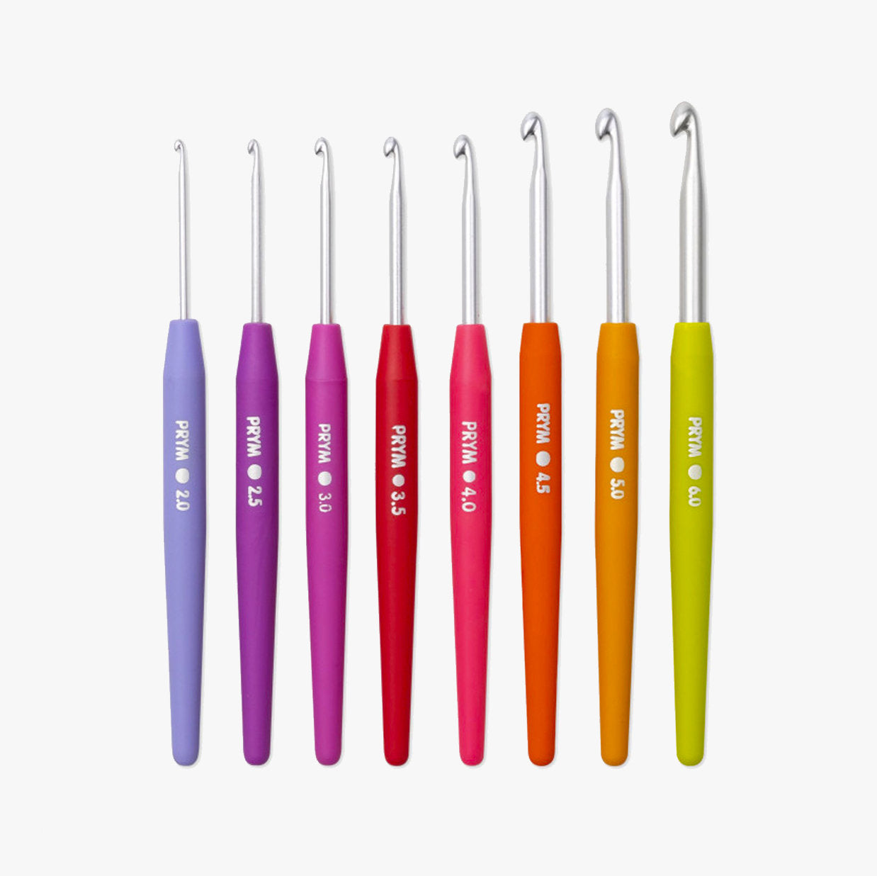 Set de 8 Ganchillos Ergonómicos de Alta Calidad - Prym 195970 para Tejido de Lana