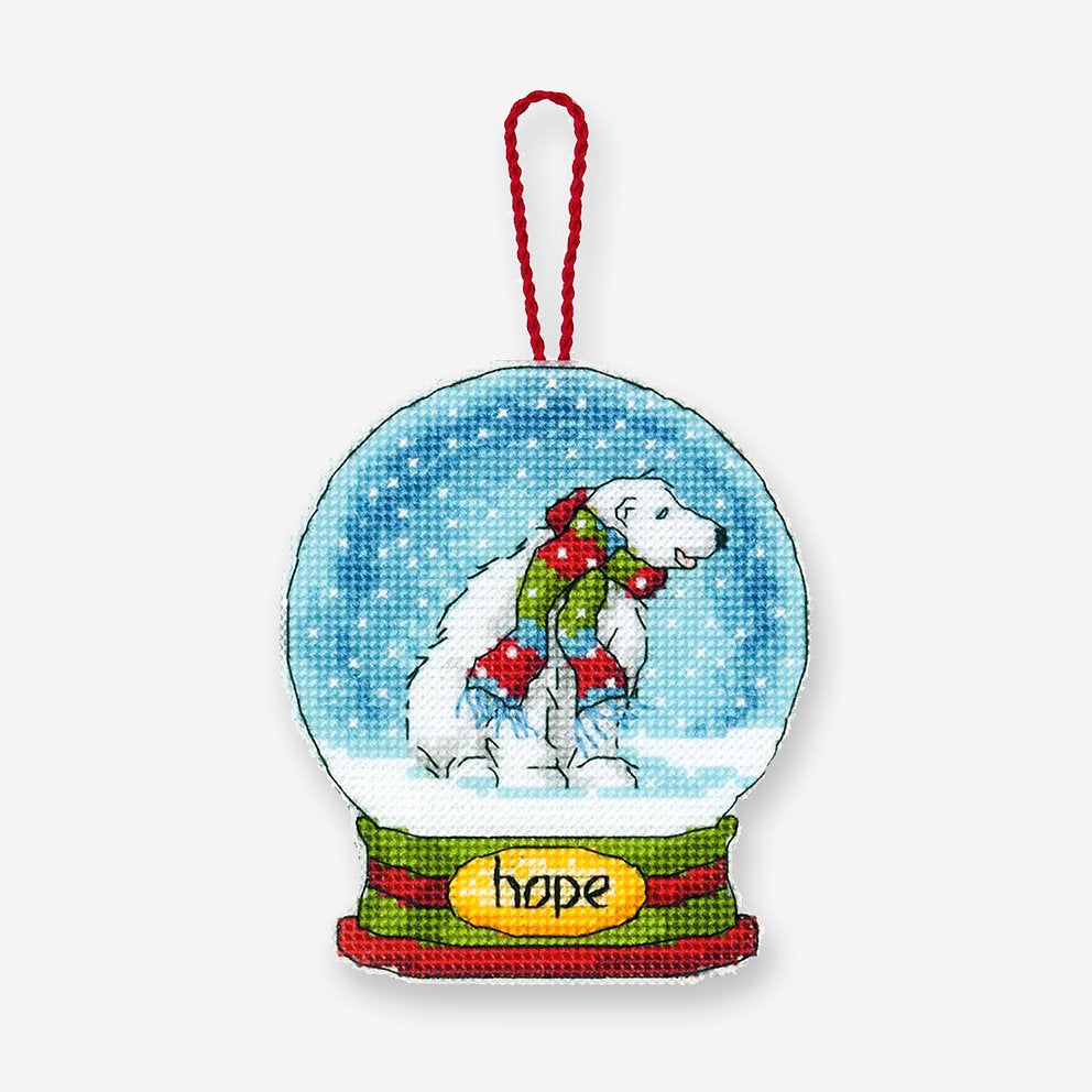 Snow Globe Hope – 70-08906 Maße – Kreuzstichset