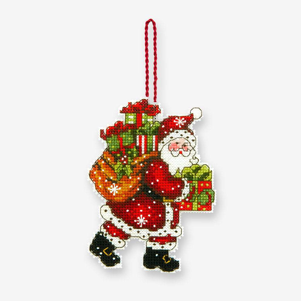 Weihnachtsmann mit Tasche – 70-08912 Maße – Kreuzstichset