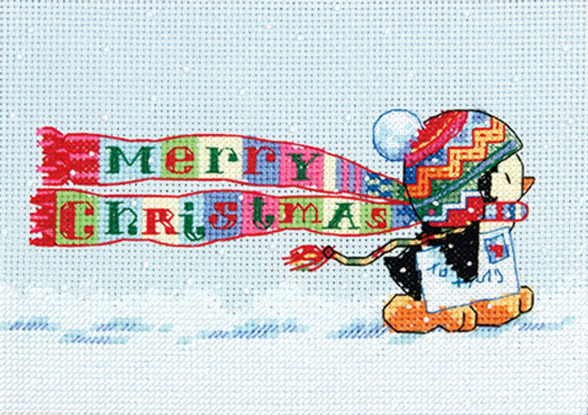Pingüino de Navidad - 70-08950 Dimensions - Kit de punto de cruz