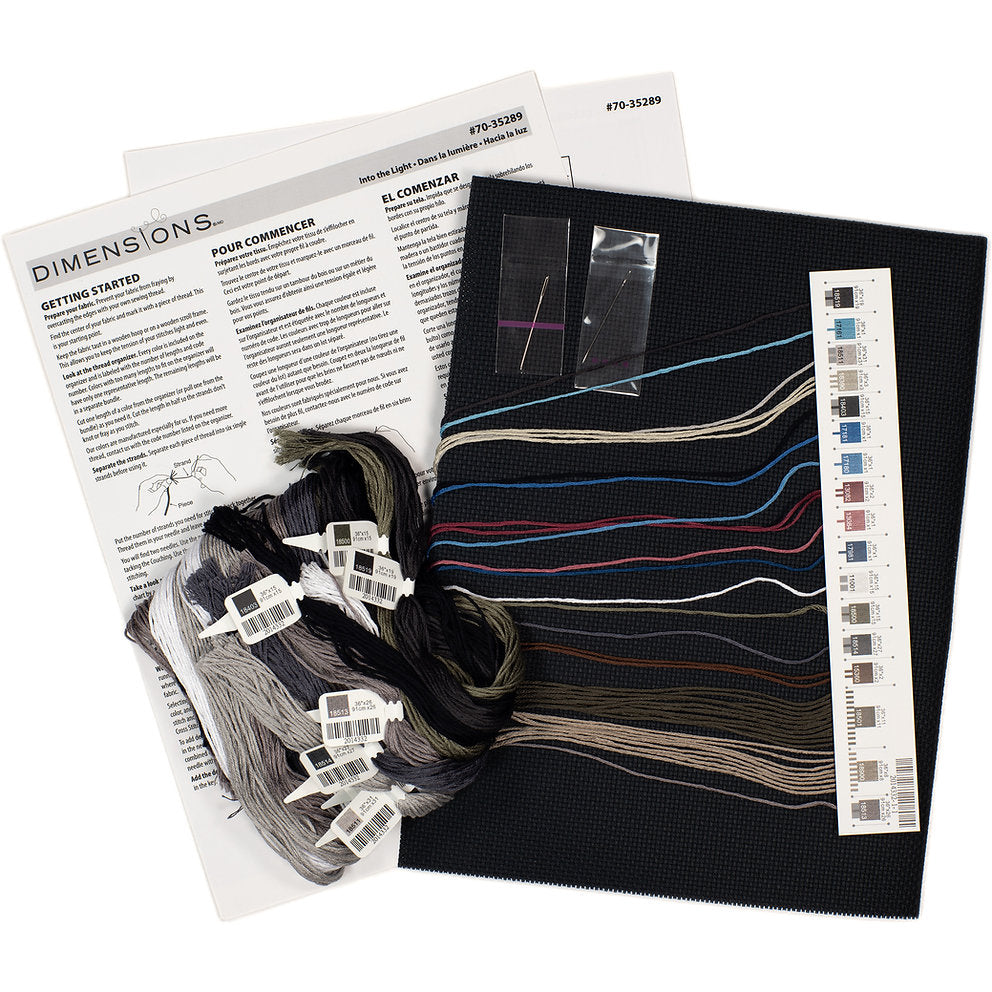 Into the Light - Tiger - 70-35289 Dimensions - Cross Stitch Kit