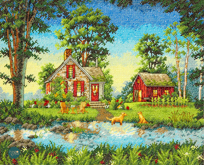 Sommerhaus – 70-35340 Maße – Kreuzstichset