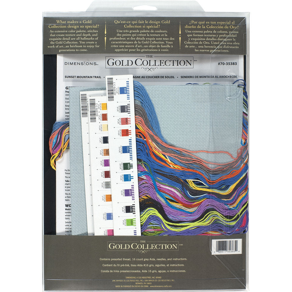 Sunset Mountain Trail – 70-35383 Maße – Kreuzstichset
