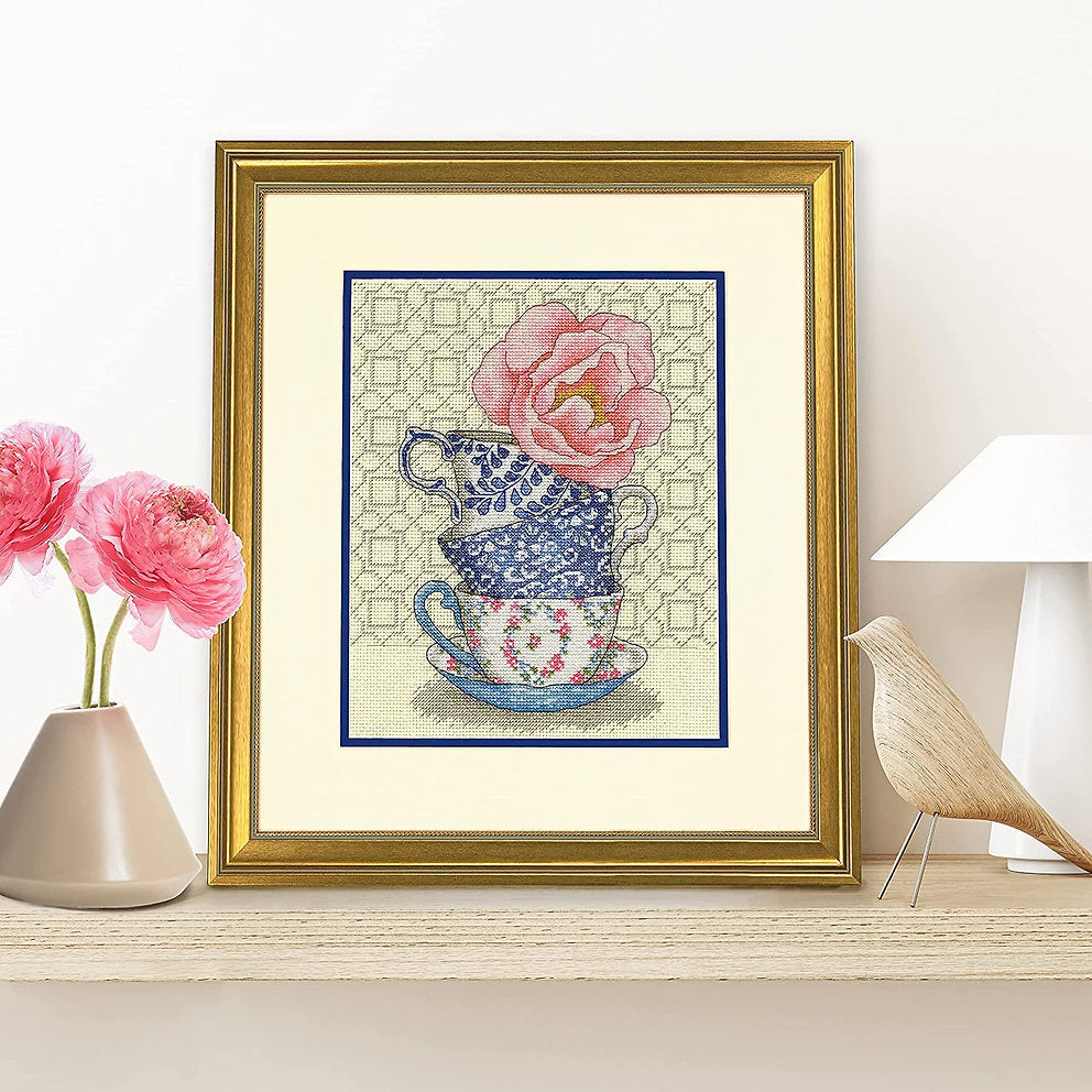 Kit de Punto de Cruz - Té de Rosas - Dimensiones 70-35414