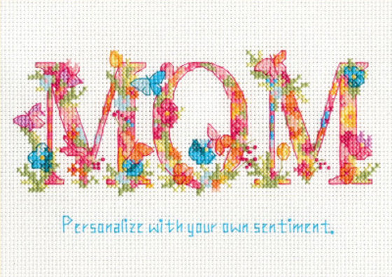 Cross stitch kit for mom - Dimensions 70-65180 - Butterflies and flowers