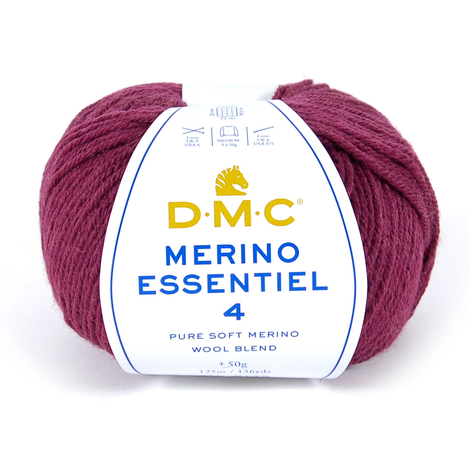 DMC Merino Essentiel 4 - Hilo suave y ligero de lana Merino y acrílico de alta calidad