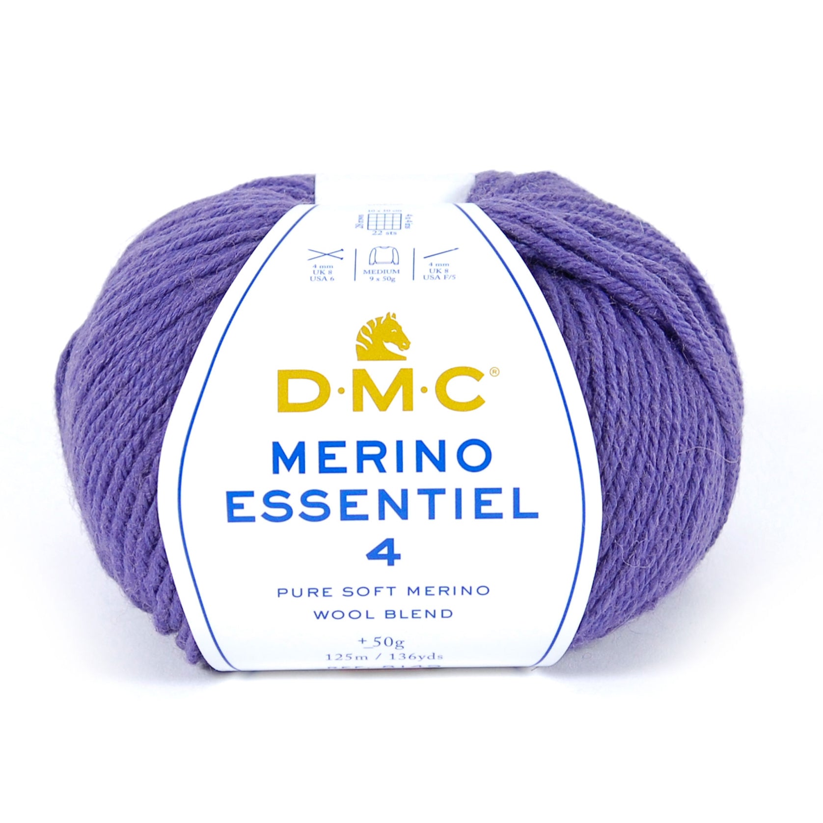 DMC Merino Essentiel 4 - Hilo suave y ligero de lana Merino y acrílico de alta calidad