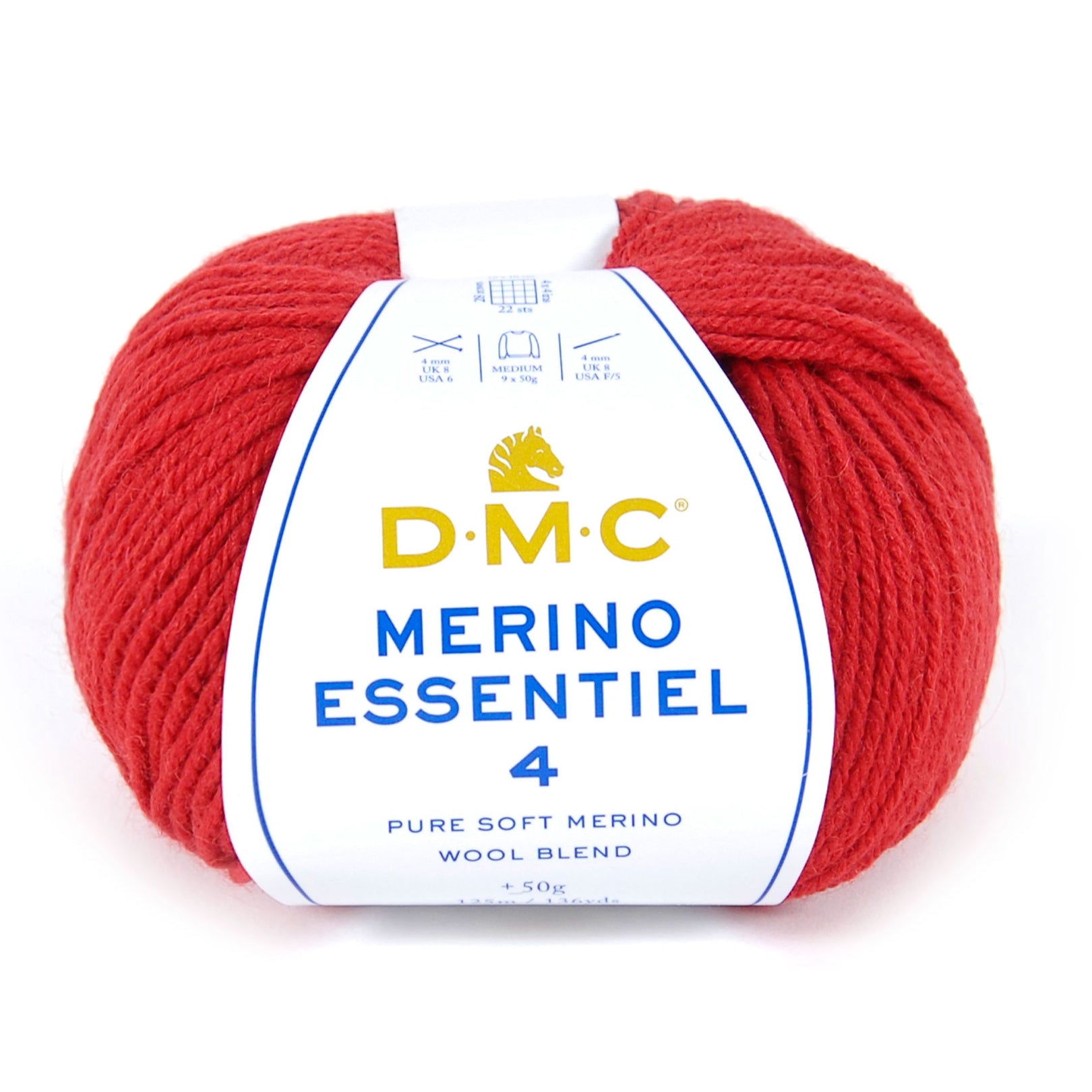 DMC Merino Essentiel 4 - Hilo suave y ligero de lana Merino y acrílico de alta calidad