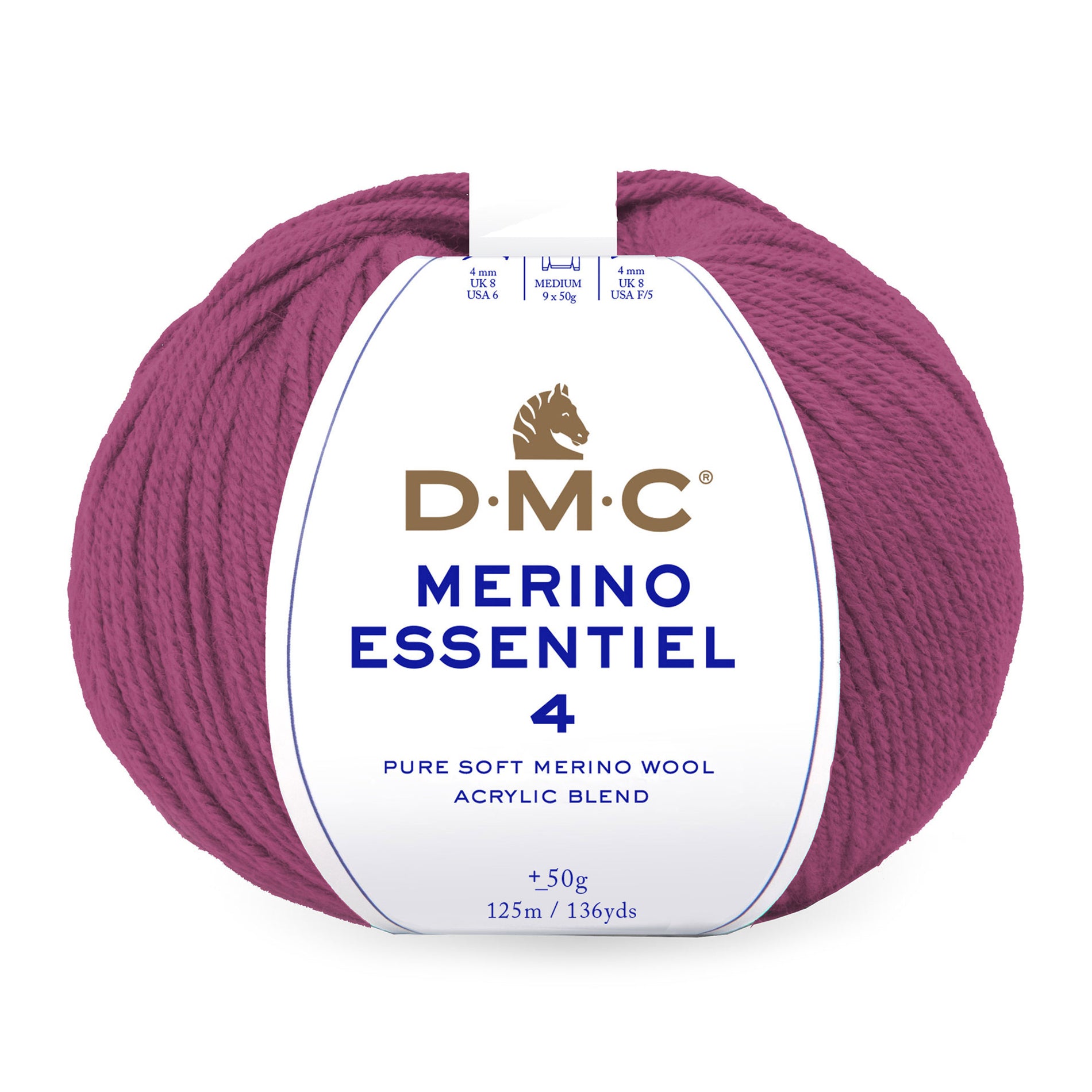DMC Merino Essentiel 4 - Hilo suave y ligero de lana Merino y acrílico de alta calidad