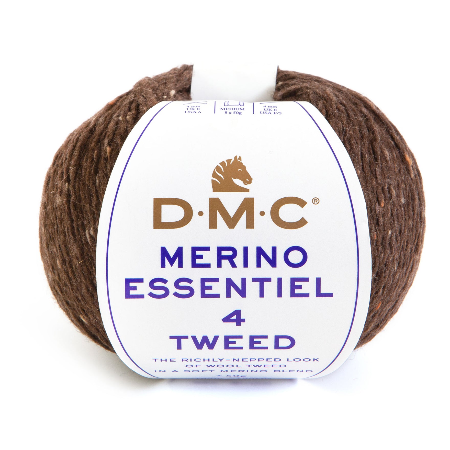 DMC Merino TWEED Essentiel 4 - Merino wool and polyamide with a tweed effect for warm and resistant garments