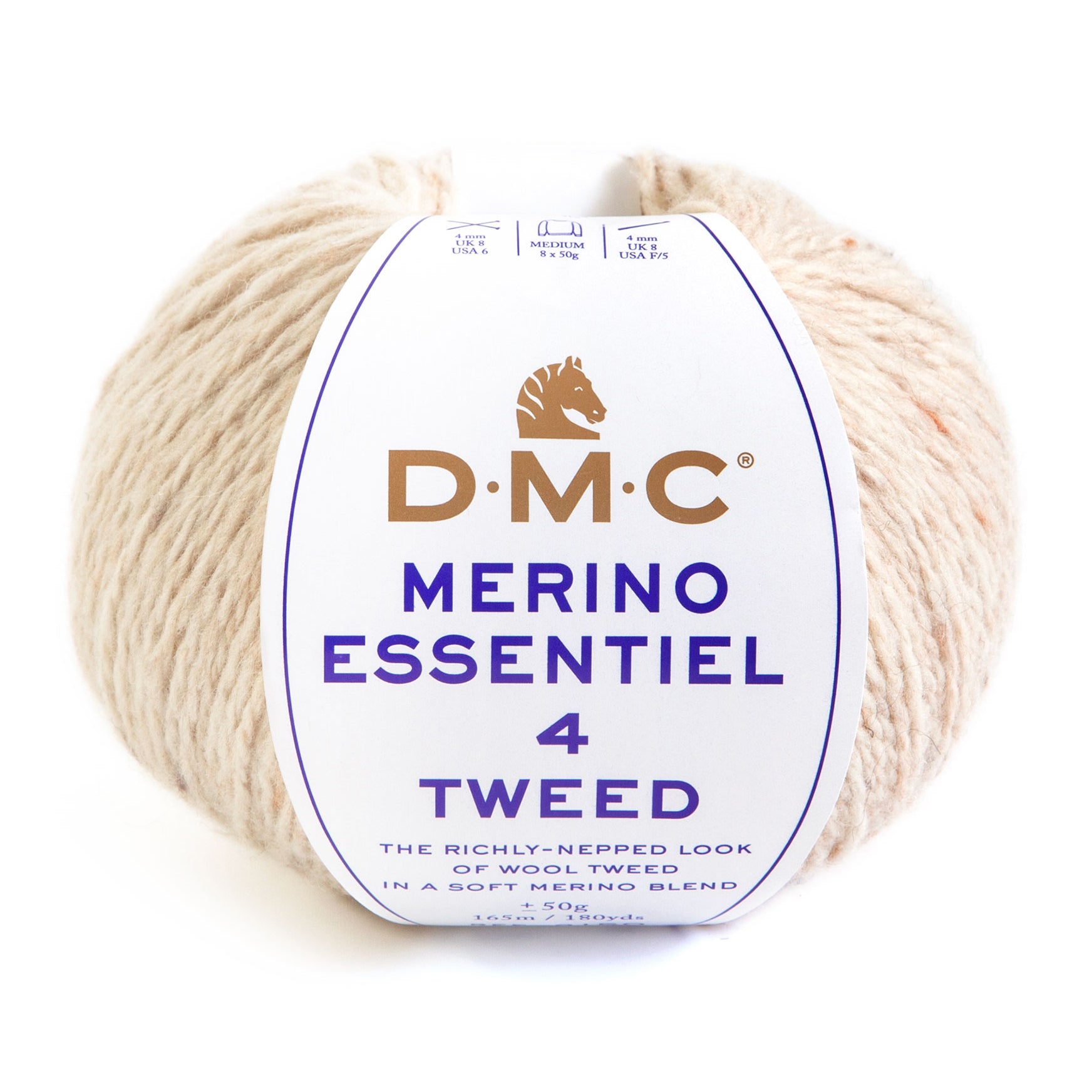 DMC Merino TWEED Essentiel 4 - Merino wool and polyamide with a tweed effect for warm and resistant garments