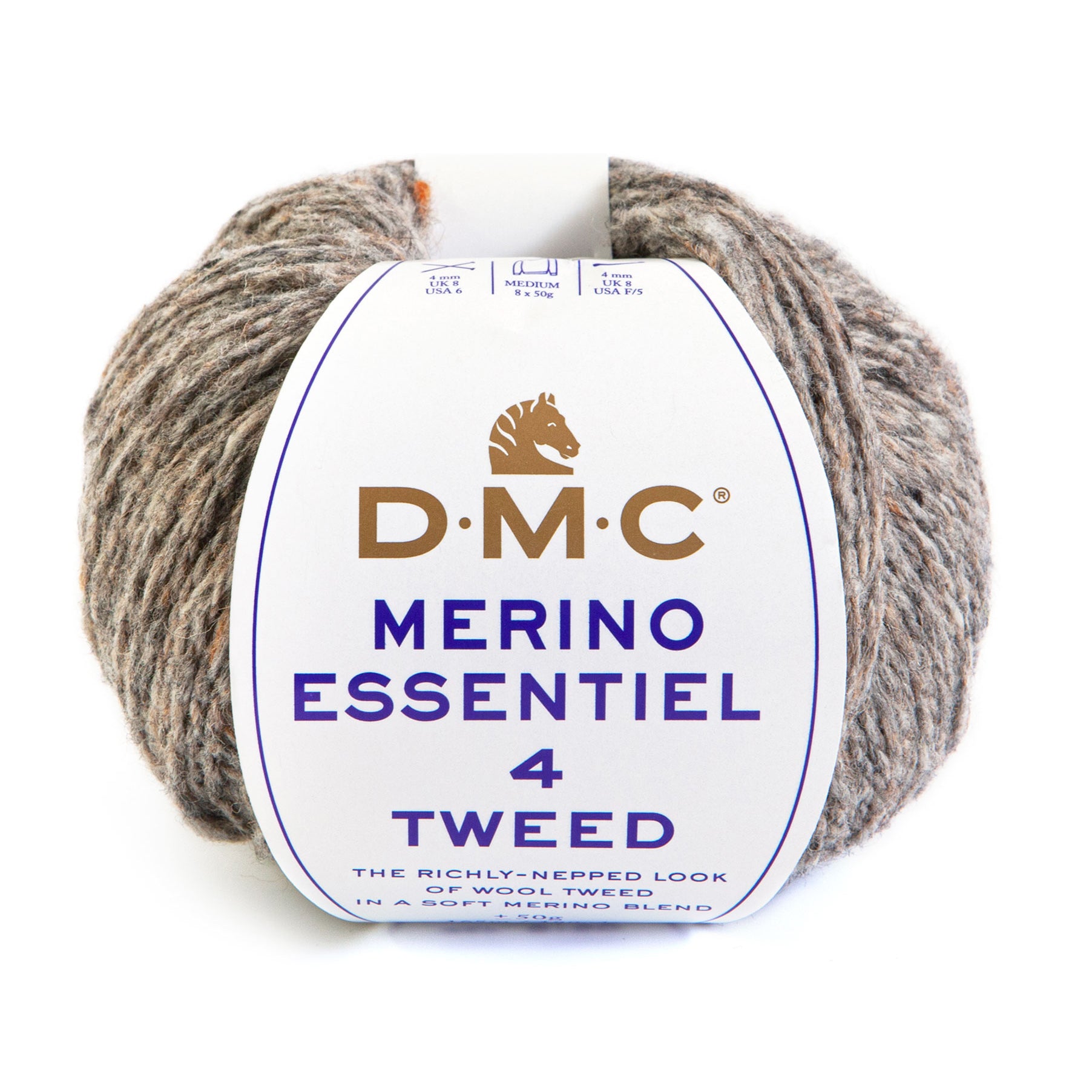 DMC Merino TWEED Essentiel 4 - Merino wool and polyamide with a tweed effect for warm and resistant garments