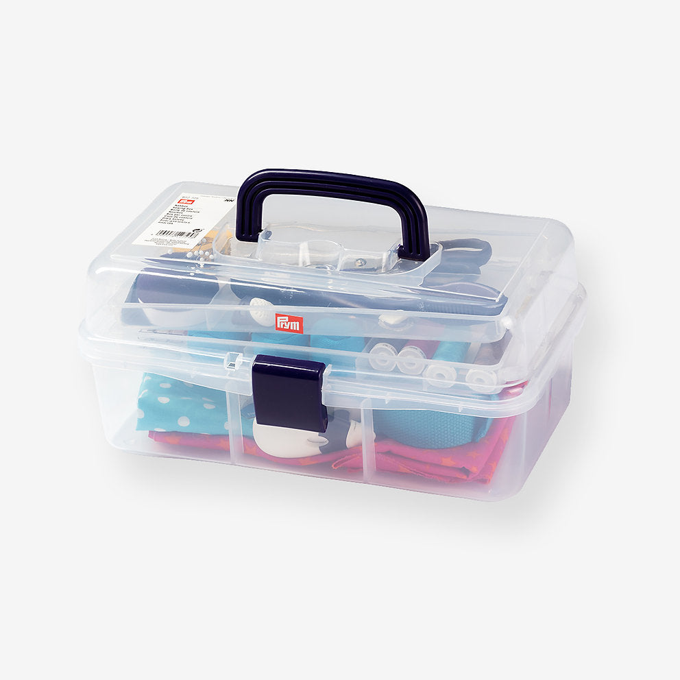 Caja de Almacenamiento de Plástico Transparente Prym 612725 para Bordado, Patchwork, Acolchado y Costura