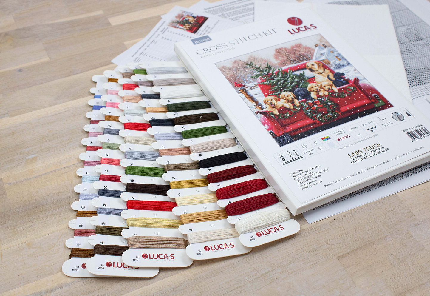 Kit de Punto de Cruz. Labs Truck - BU5009 Luca-S Gold