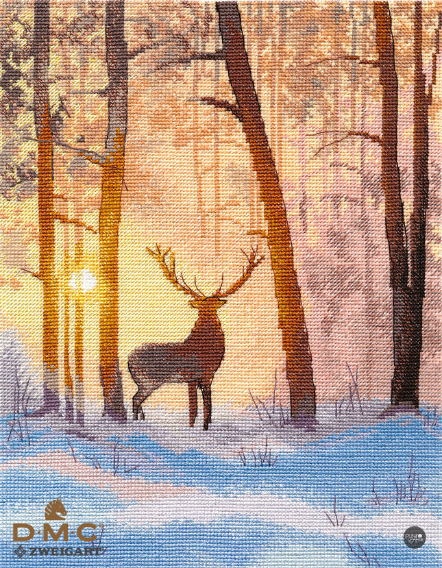 Kreuzstich-Kit. Im Winterwald - 1399 OFEN
