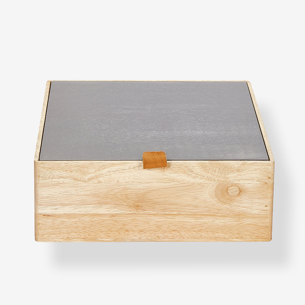 Caja de almacenamiento de madera Prym Color Topo para organizar suministros de costura